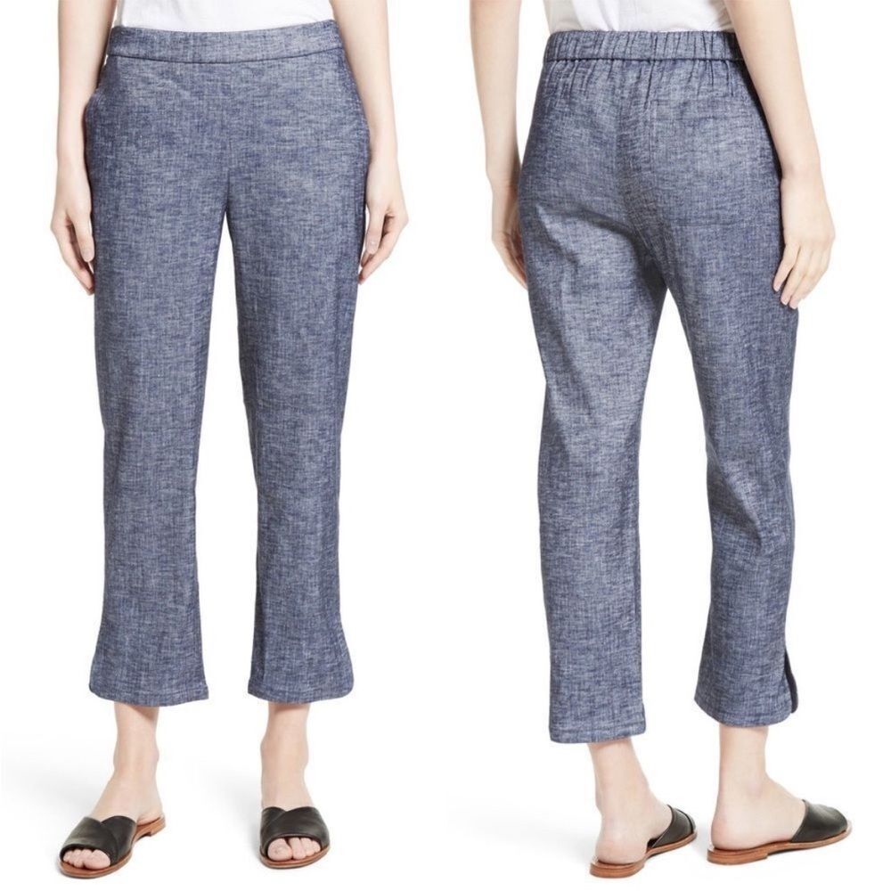 THEORY Thorina Tierra Wash Crop Flare Pants Size 10